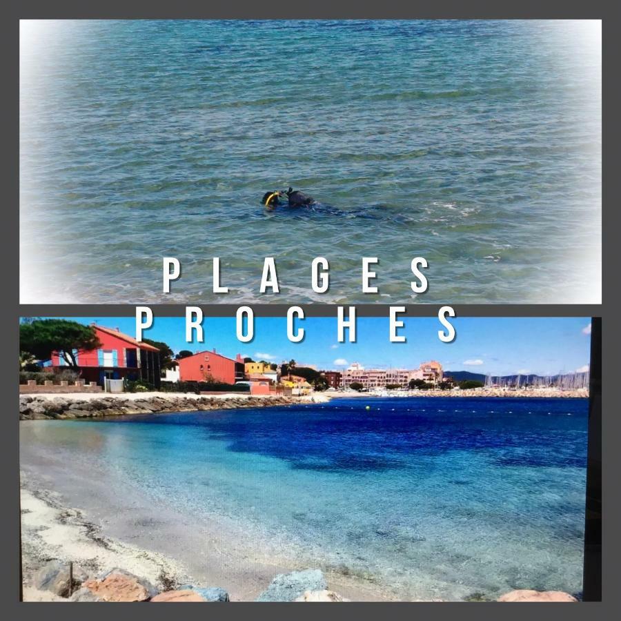 Studio Port D'Hyeres Vue Mer Et Iles De Porquerolles Et Port-Cros ภายนอก รูปภาพ